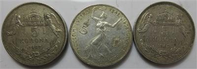 Franz Josef I. (ca. 21 Stk. AR) - Coins and medals