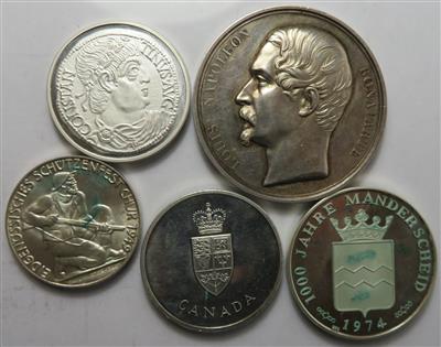 International (5 Stk. AR Medaillen) - Münzen und Medaillen