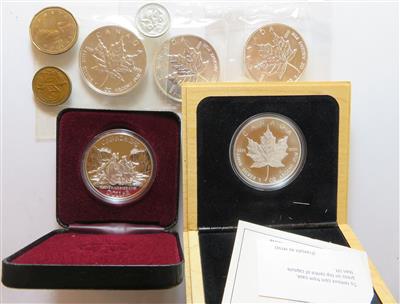 Kanada (5 AR + 3 AE/MET) a) Maple Leaf - Monete e medaglie