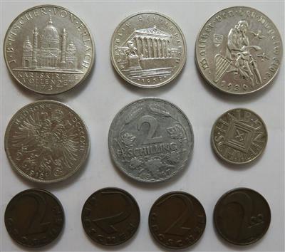 Österreich (10 Stk., davon 5 AR) - Münzen und Medaillen