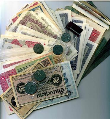 Papiergeld international (ca.120 Stk.) - Monete e medaglie