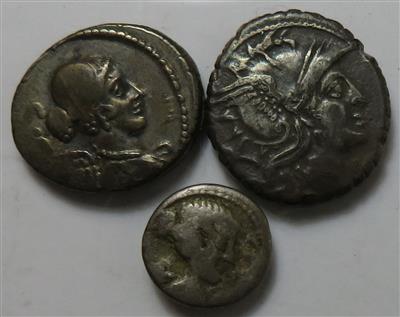 Römische Republik (3 Stk. AR) - Mince a medaile