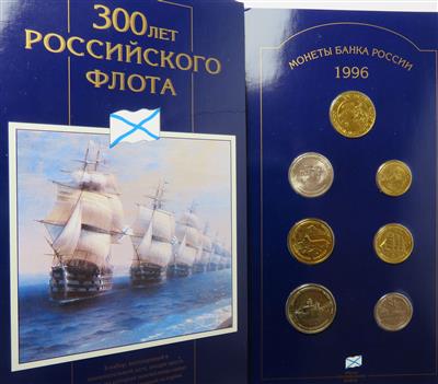 Rußland- 300 Jahre russische Flotte 1996 - Mince a medaile