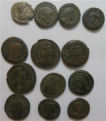 Spätrömer (ca. 13 Stk., davon 1 AR) - Coins and medals