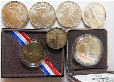 U. S. A. (6 AR + 1 K-N) - Coins and medals