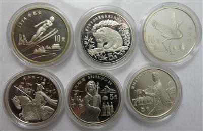 China (6 Stück AR) - Münzen und Medaillen