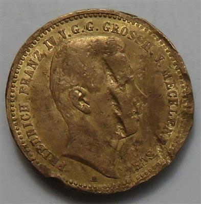 Mecklenburg-Schwerin, Friedrich Franz IV. 1897-1918 GOLD - Mince a medaile