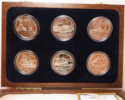 Österreich auf Hoher See (6 AR in Holzkassette) - Coins and medals