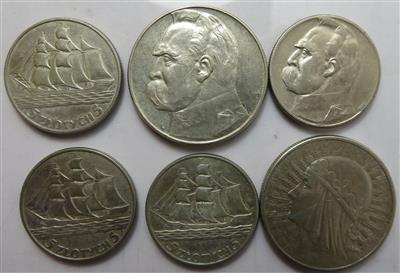Polen (6 Stück AR) - Mince a medaile
