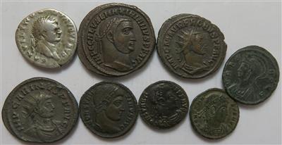 Römische Kaiserzeit (ca. 29 Stück, davon 4 AR) - Coins and medals