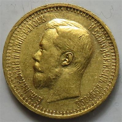 Rußland, Nikolaus II. GOLD - Mince a medaile