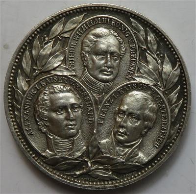 Zar Alexander, Kaiser Franz I. und König Friedrich Wilhelm III. - Mince a medaile