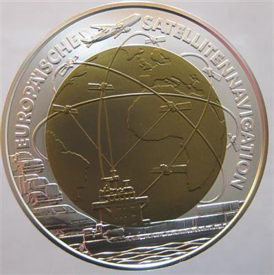 Bimetall Niobmünze Europäische Satellitennavigation - Coins and medals