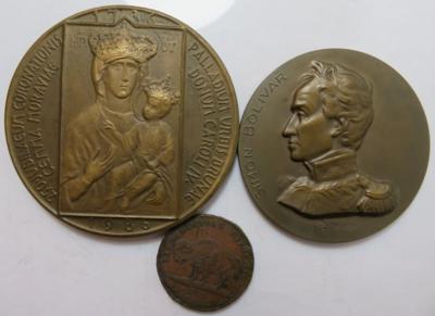 Internationale Medaillen (3 Stück AE) - Coins and medals