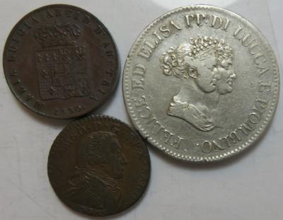 Italien (3 Stück, davon 1 AR) - Mince a medaile