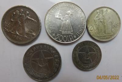 Osteuropa (ca. 34 Stück, davon ca. 24 AR) - Coins and medals