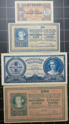 Papiergeld Ungarn (ca. 103 Stück) - Mince a medaile