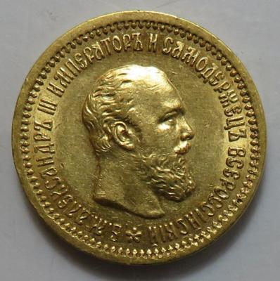 Russland, Alexander III. 1881-1894, GOLD - Mince a medaile