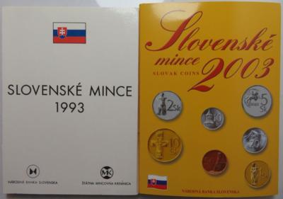 Slowakei- Kursmünzensätze (11Stück) - Mince a medaile