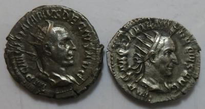 Traianus Decius 249-251 (2 Stück AR) - Coins and medals