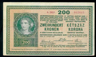 200 Kronen 1918 - Mince a medaile