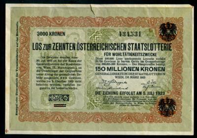 Donaustaat-Noten mit Lotterie-Aufdruck (8 Stk.) - Münzen und Medaillen