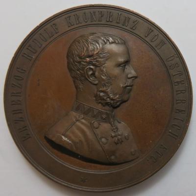 Kronprinz Rudolf, Wien, Internationale elektrische Ausstellung 1883 - Coins and medals