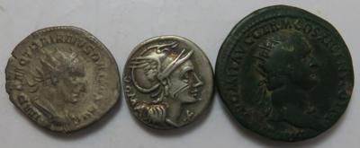 Römisches Reich (9 Stk., davon 2 AR) - Münzen und Medaillen