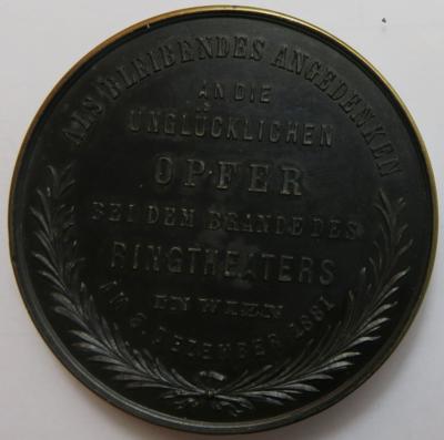 Wien, Brand des Ringtheaters am 8. Dezember 1881 - Coins and medals