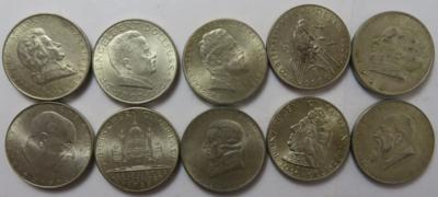 1. Republik, Doppelschillinge(10 Stk. AR) - Coins and medals