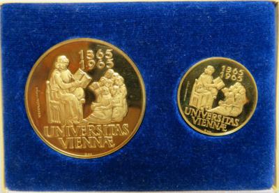 600 Jahre Universität Wien (2Stk. GOLD) - Coins and medals