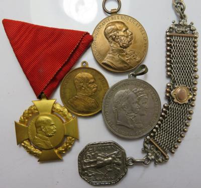 Franz Josef I. (4 Stk.) - Münzen und Medaillen