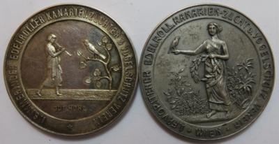 Wien, Kanarienzucht-Vereine (2 Stk. AR) - Mince a medaile