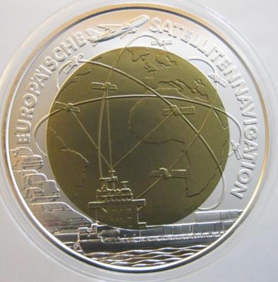 Bimetall Niobmünze Europäische Satellitennavigation - Coins and medals