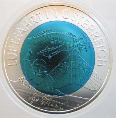Bimetall Niobmünze Österreichische Luftfahrt - Mince a medaile