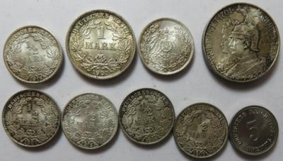 Deutsches Reich (ca. 28 Stk., davon ca. 18 AR) - Coins and medals