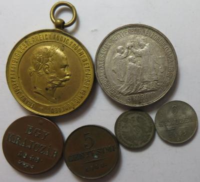 Franz Josef I. (ca. 22 Stk., davon 10 AR) - Mince a medaile
