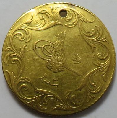 Osmanisches Reich, Muhammad V. AH 1327-1336 (1909-1918) GOLD - Mince a medaile