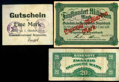 Papiergeld Deutschland (ca. 95 Scheine in Album) - Monete e medaglie