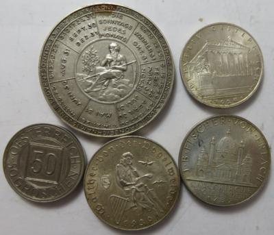 1./2. Republik (ca. 13 Stk., davon 12 AR) - Münzen und Medaillen