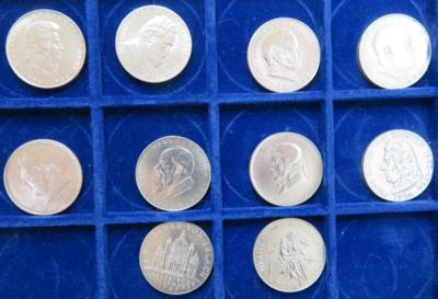 1. Republik, Doppelschillinge (10 Stk. AR) - Münzen und Medaillen