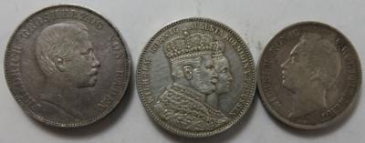 Altdeutschland (3 Stk. AR) - Coins and medals