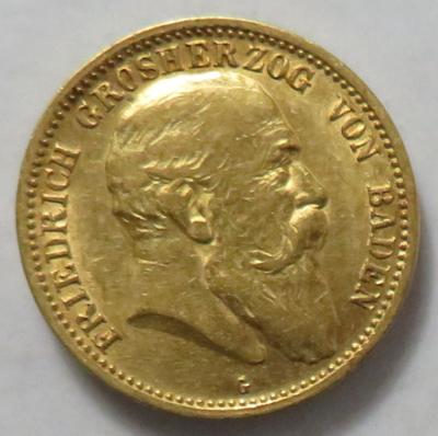 Baden, Friedrich 1852-1907 GOLD - Münzen und Medaillen
