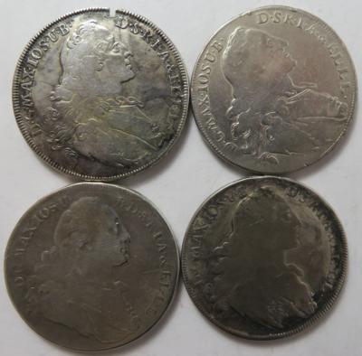 Bayern, Maximilian Iosef (4 Stk. AR) - Coins and medals