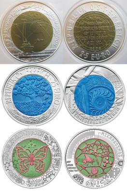 Bimetall Niobmünzen (3 Stk.) - Coins and medals