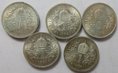 Franz Josef I. (ca. 88 Stk., davon ca. 28 AR) - Münzen und Medaillen