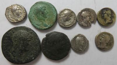 Hadrianus 117-138 (9 Stk., davon 6 AR) - Mince a medaile