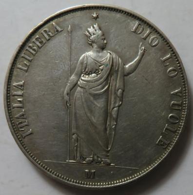 Italienischer Aufstand 1848/1849 - Münzen und Medaillen
