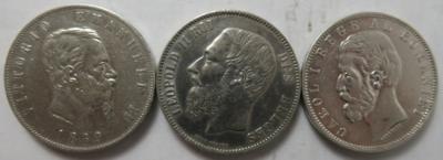 Lateinische Münzunion (3 Stk. AR) - Münzen und Medaillen