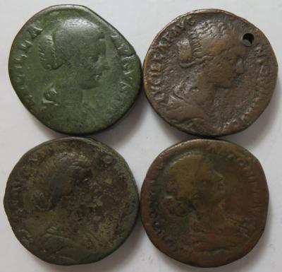 Lucilla, Gattin des Lucius Verus, gest. 183 (4 Stk. AE) - Münzen und Medaillen